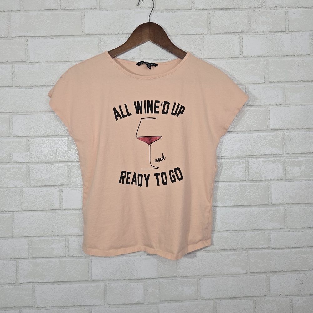 Eva Longoria "All wine'd up and ready to go" graphic tee